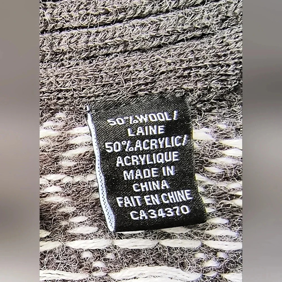 Bill Blass Men's Shawl Neck Wool Blend Grandpa Knit Heavyweight Sweater L - Picture 4 of 8